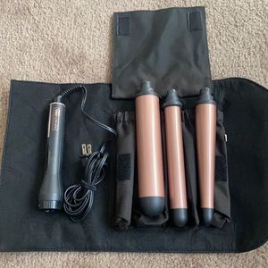 Infinitipro Conair, Tourmaline Ceramic Interchangeable 3-in-1 Curling Wand